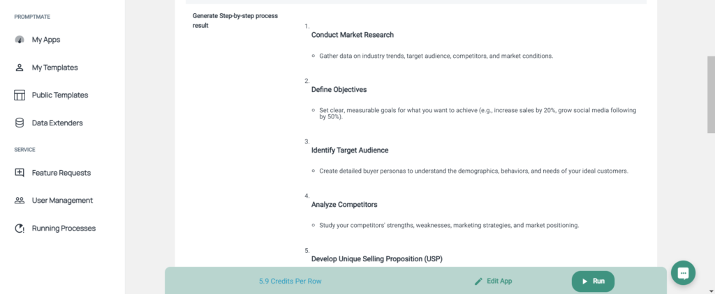 custom ai solution step by step process template